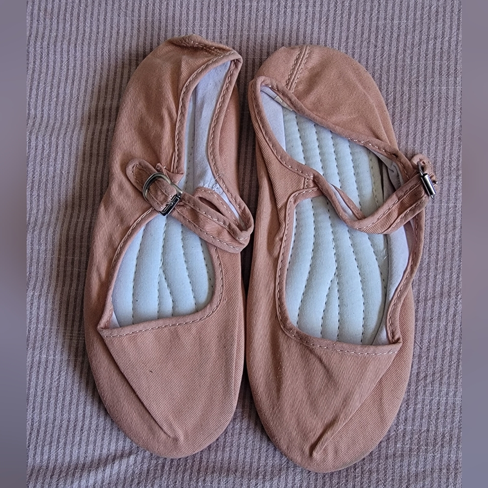 UO Nin Hao Mary Jane Flats salmon color